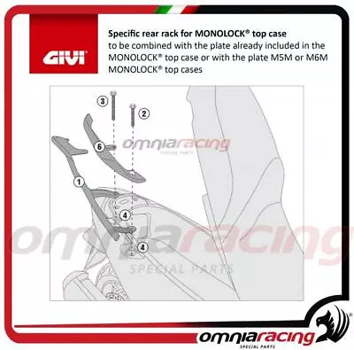 Specific Rear Rack For Givi MONOLOCK Top Case For Yamaha Majesty S 125 14 > 16 • $82.09